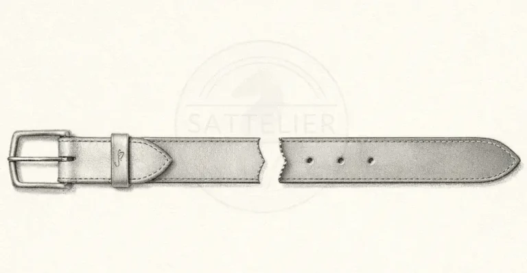 Ledergürtel mit klassisch spitzer Gürtelspitze