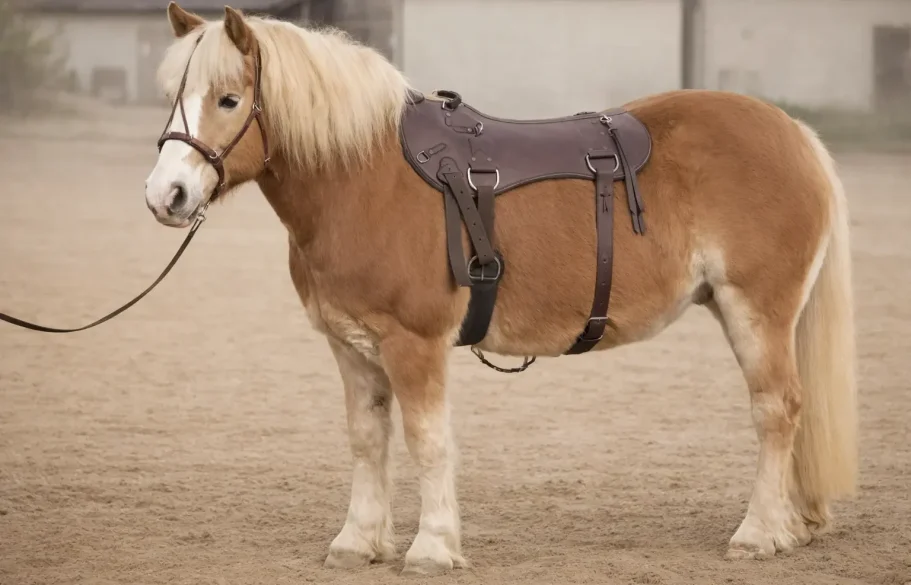 Ausbildungspad auf Haflinger zur Darstellung von Größe und Passform
