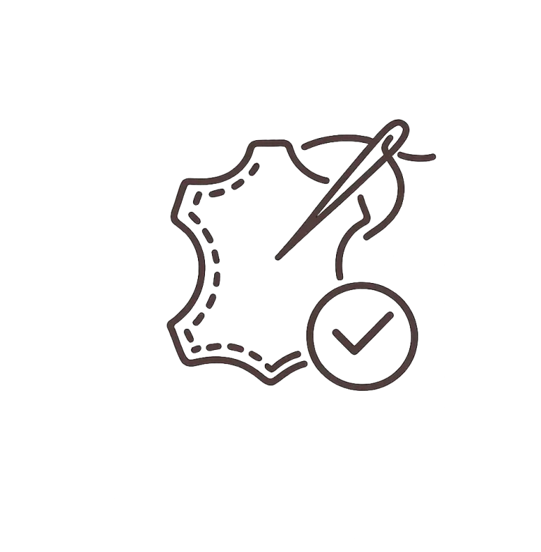 Fertigung eines Lederprodukts in der Sattelier Werkstatt