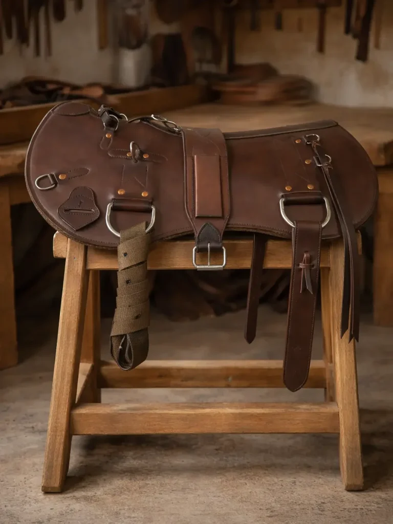 Ausbildungspad in Western-Ausführung mit Rigging und Befestigungen