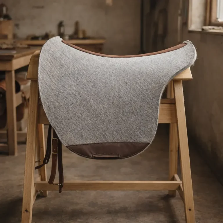 Filzschabracke als Sattelunterlage für klassische oder barocke Sättel mit Strippenführung