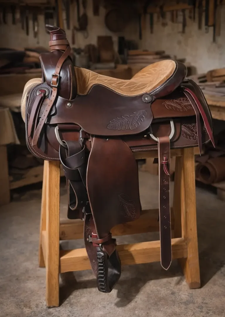 Überarbeiteter Westernsattel nach Restaurierung mit erneuertem Hornwrap und ergänzten Lederteilen