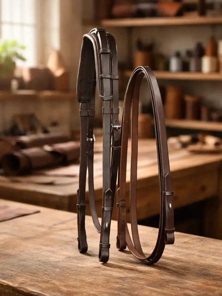 maßgefertigter Freigeist Zaum auf Werkbank