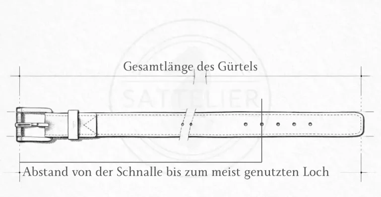 Anleitung zum Messen der Gürtellänge für maßgefertigte Ledergürtel